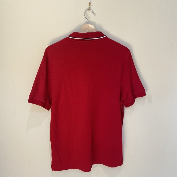 Nautica Red Striped Collar Polo Men’s Size M - Picture 8 of 10